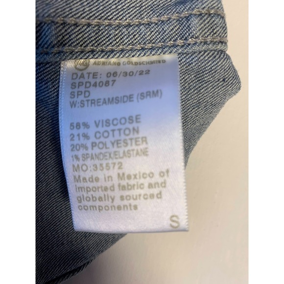 AG Adriano Goldschmied Denim Jacket Womens Small Streamside Wash Stretch Trucker - Picture 6 of 6